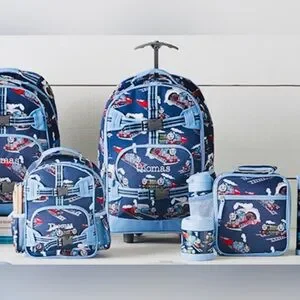 POTTERY BARN MCKENZIE THOMAS THE TRAIN LARGE ROLLING BACKPACK/LUGGAGE